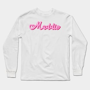 Maddie name pink heart Long Sleeve T-Shirt